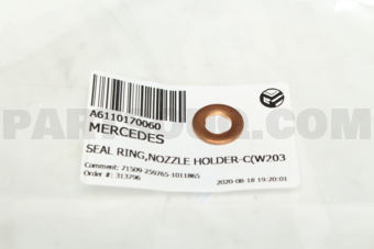 A6110170060 SEAL RING,NOZZLE HOLDER-C(W203