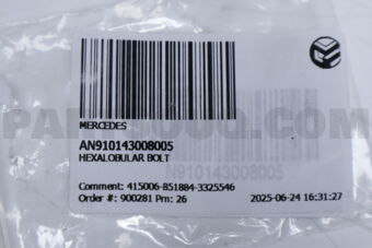 AN910143008005 HEXALOBULAR BOLT