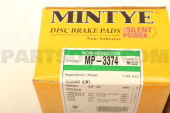 MP3374 BRAKE PAD FRONT, TOYLAND      CRUISER  HDJ100
