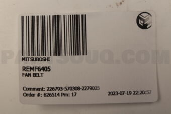 REMF6405 FAN BELT