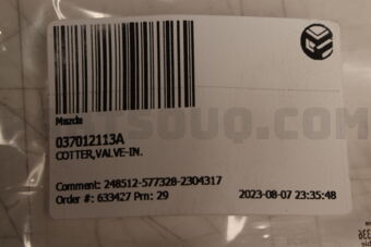 037012113A COTTER,VALVE-IN