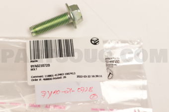 9YA021072B BOLT