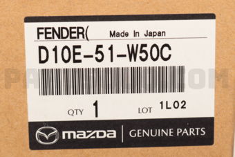 D10E51W50C FENDER(R),OVER-RR
