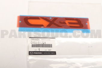 D10J51721 ORNAMENT,CAR NAME-RE