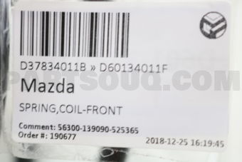 D60134011F SPRING,COIL-FRONT