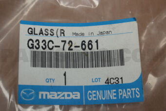 G33C72661 GLASS(R),QTR.WINDOW
