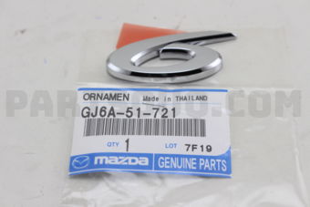 GJ6A51721 ORNAMENT,CAR NAME-REAR