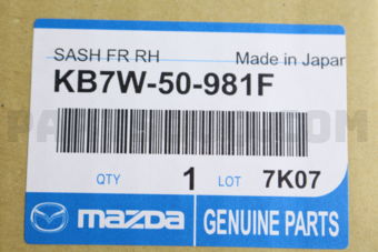 KB7W50981F MOULD(R),FRT.SASH'A'