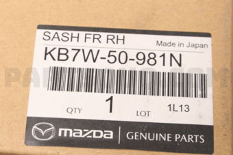 KB7W50981N MOULD(R),FRT.SASH'A'