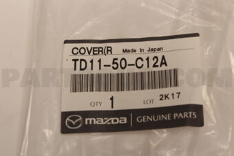 TD1150C12A COVER(R),LAMP HOLE