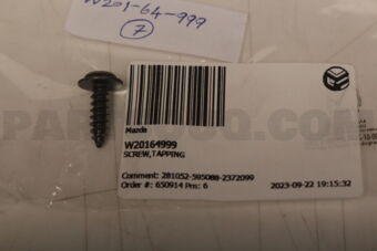 W20164999 SCREW,TAPPING