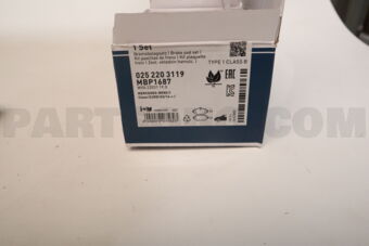 0252203119 BRAKE PAD SET FRT-W205/S205