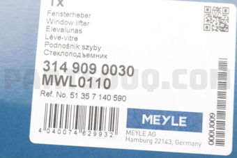 3149090030 WINDOW LIFTER RR RH/E90-3 SRS