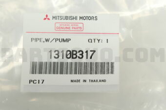 1310B317 PIPE,WATER PUMP BY-P