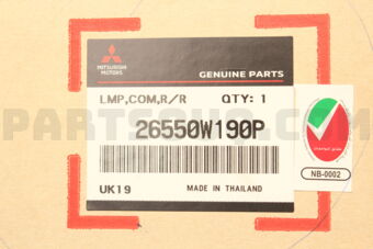 26550W190P LAMP ASSY,COMB,RR RH