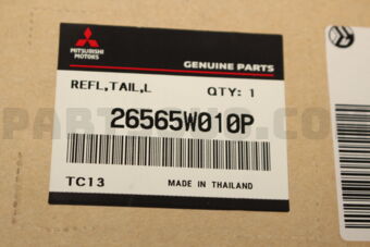 26565W010P Mitsubishi REFLECTOR,TAIL LAMP