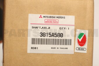3815A580 Mitsubishi SHAFT AS,FR AXLE DRI