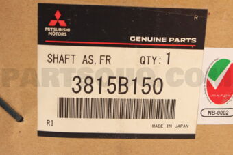 3815B150 SHAFT AS,FR AXLE DRIVE,RH