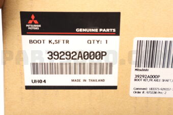 39292A000P Mitsubishi BOOT KIT,FR AXLE SHAFT,RH