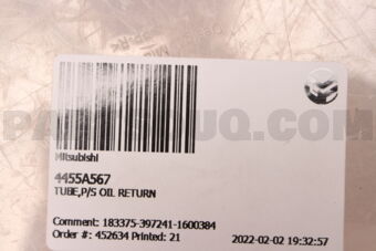 4455A567 TUBE,P/S OIL RETURN