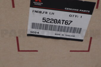 5220AT67 Mitsubishi FENDER,FR LH