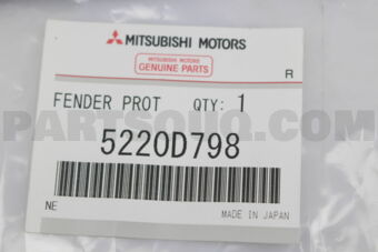 5220D798 PROTECTOR,FR FENDER,RR RH