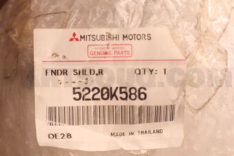 5220K586 Mitsubishi FENDER SHIELD,FR RH