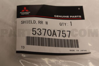 5370A757 SHIELD,RRWHEELHOUSE,LH