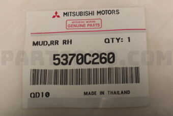 5370C260 MUD GUARD,RR RH
