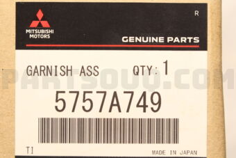 5757A749 Mitsubishi GARNISH,RR DOOR,LH