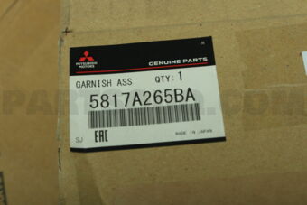 5817A265BA GARNISH,TAILGATE