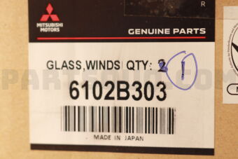 6102B303 GLASS,WINDSHIELD
