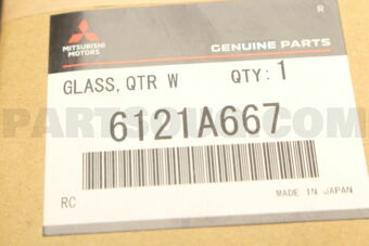 6121A667 GLASS,QTR WINDOW,LH