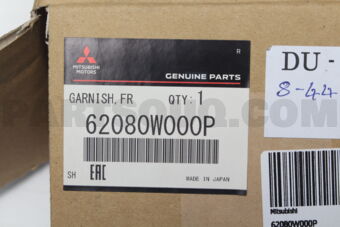62080W000P GARNISH,FR BUMPER SI