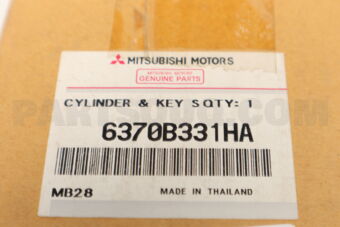 6370B331HA CYLINDER &amp; KEY SET,LOCK