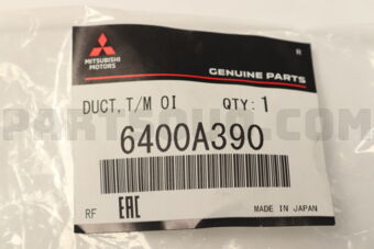 6400A390 DUCT,T/M OIL COOLER,FR