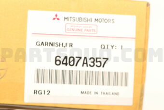 6407A357 Mitsubishi GARNISH,FR BUMPER SI