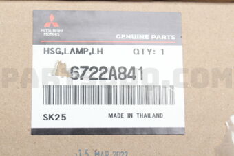 6722A841 HOUSING,RR LAMP,LH