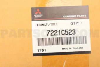 7221C523 Mitsubishi TRIM,FR DOOR SASH,LH