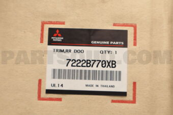 7222B770XB TRIM,RR DOOR,RH