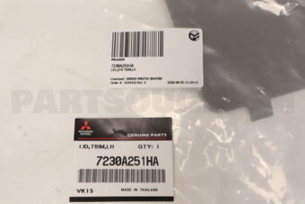 7230A251HA Mitsubishi LID,QTR TRIM,LH