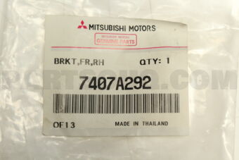 7407A292 BRKT,FR BUMPER SIDE,UPR RH