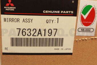 7632A197 MIRROR ASSY,DOOR,LH