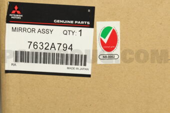 7632A794 MIRROR ASSY,DOOR,RH
