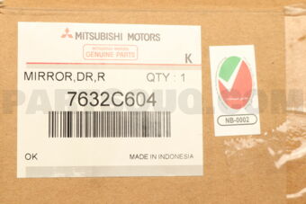7632C604 MIRROR ASSY,DOOR,RH