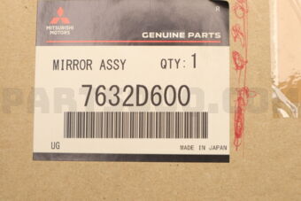 7632D600 Mitsubishi MIRROR ASSY,DOOR,RH