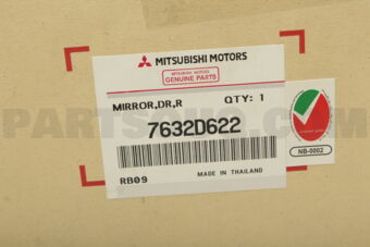 7632D622 MIRROR ASSY,DOOR,RH