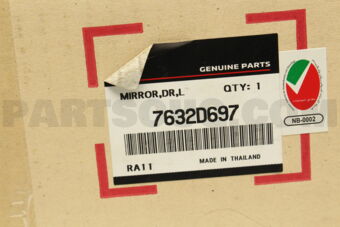 7632D697 MIRROR ASSY,DOOR,LH