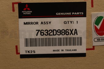 7632D986XA MIRROR ASSY,DOOR,RH