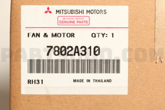 7802A310 FAN & MOTOR KIT,HEAT